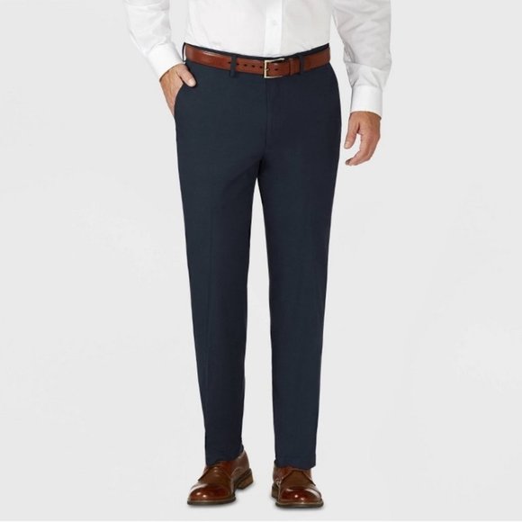 Haggar Pants Haggar Tailored Fit Stretch Suit Pants Navy 32x32